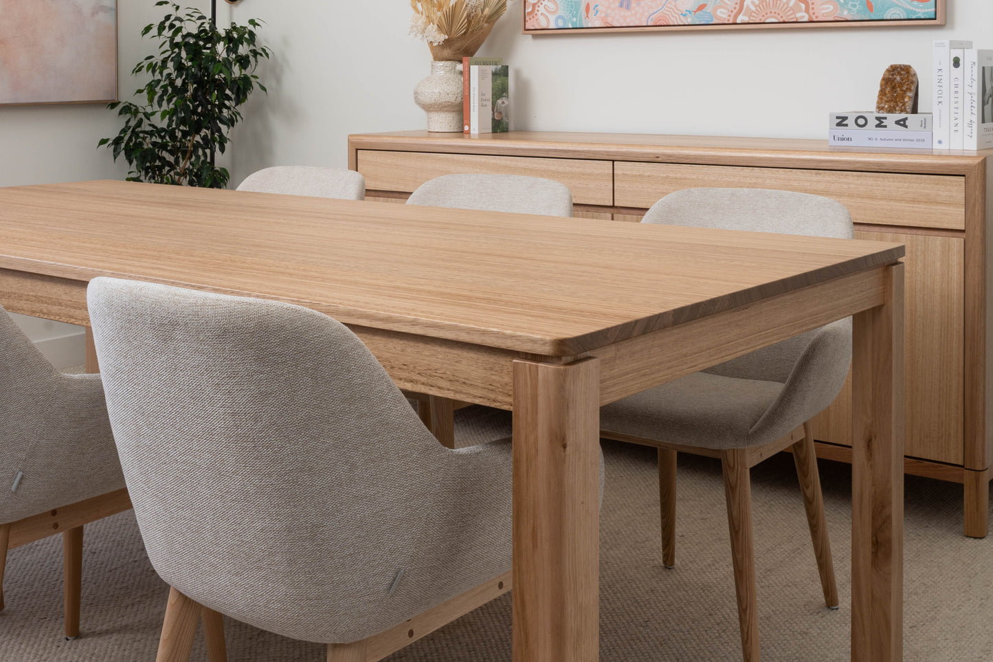 Yakka Solid Tasmanian Oak Hardwood Dining Table - Made in Australia