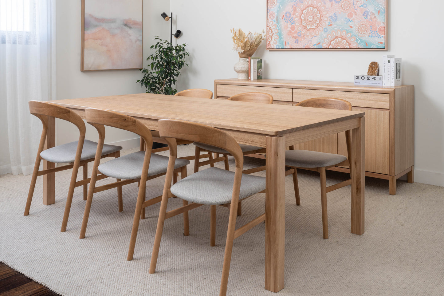 Yakka Solid Tasmanian Oak Hardwood Dining Table - Made in Australia