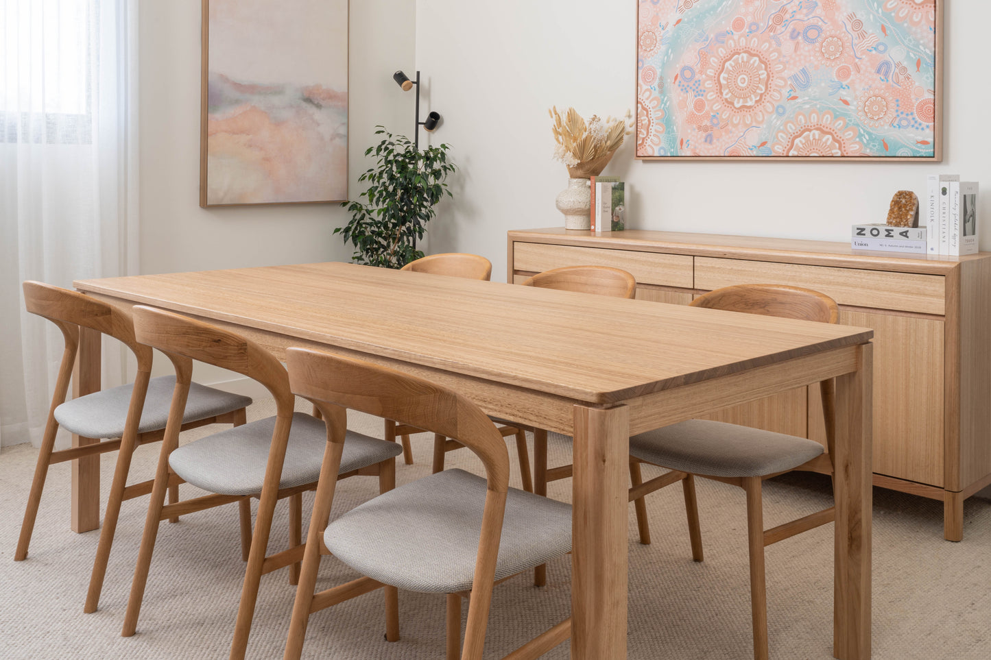 Yakka Solid Tasmanian Oak Hardwood Dining Table - Made in Australia