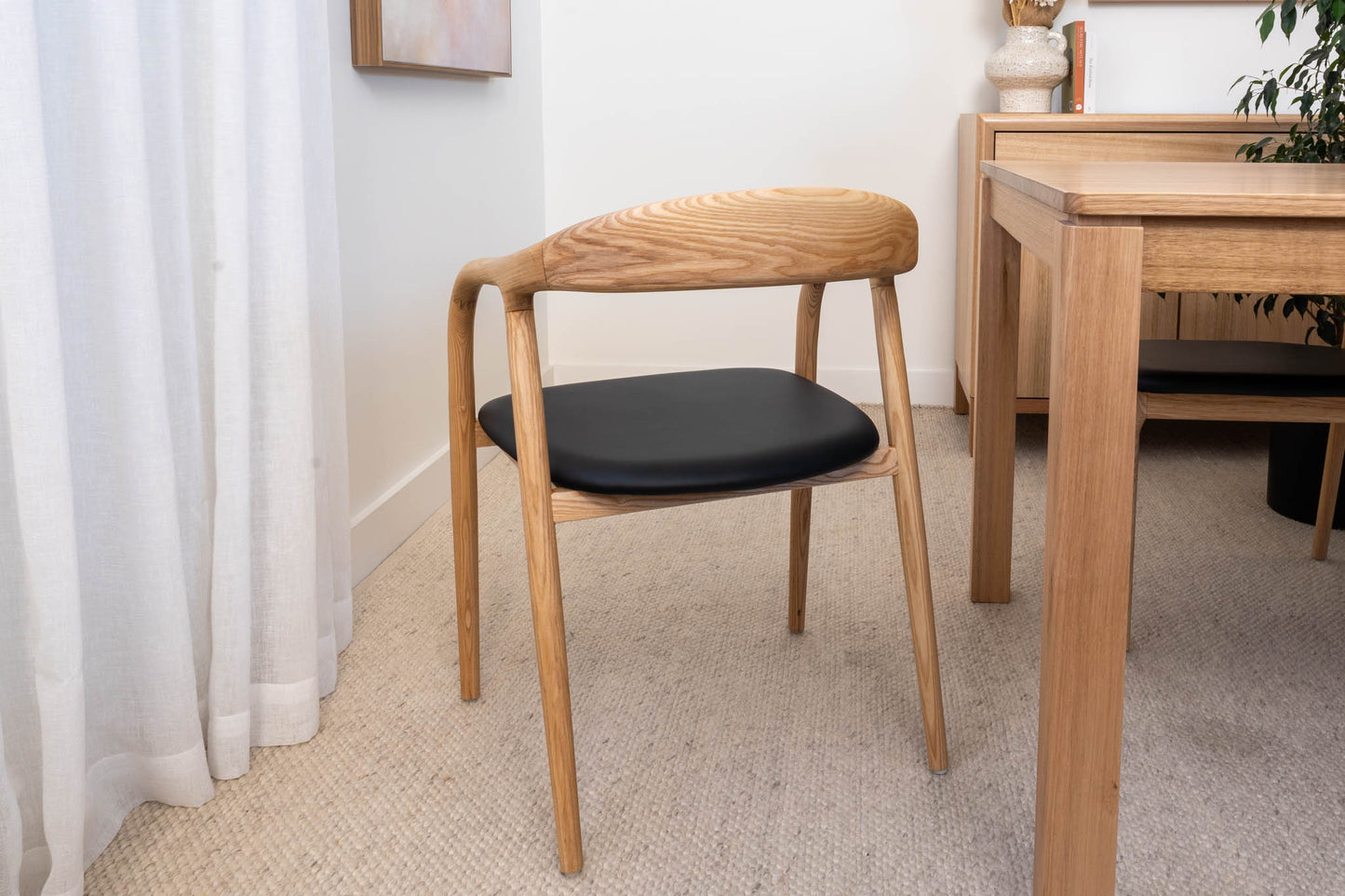 Chelsea Solid American Ash Oak Hardwood Dining Arm Chair