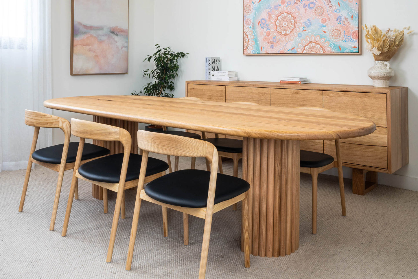 Dune Oval Solid Australian Hardwood Dining Table - Made in Australia