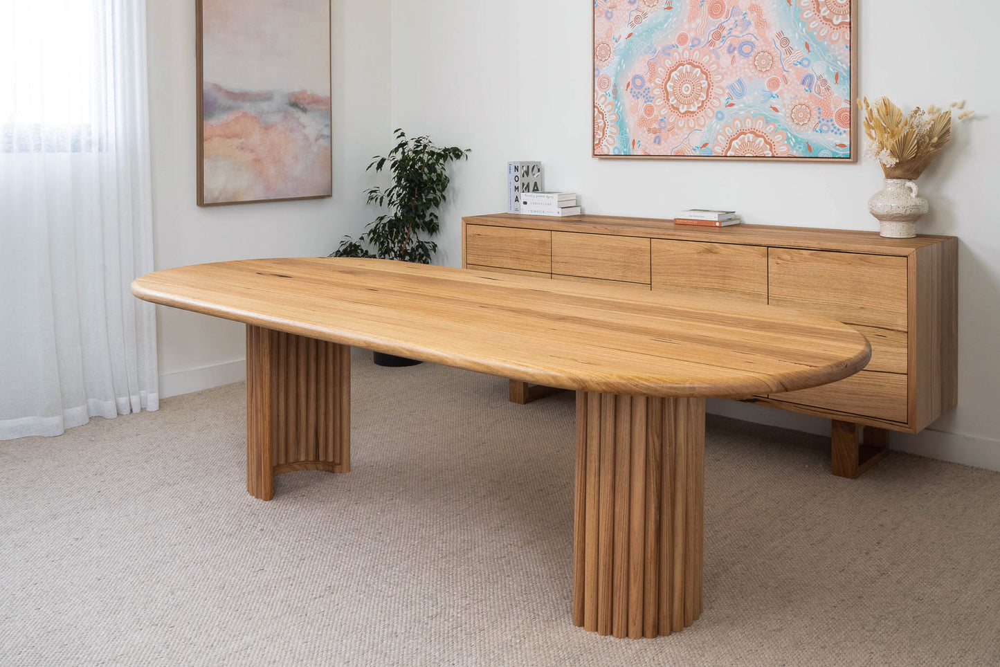 Dune Oval Solid Australian Hardwood Dining Table - Made in Australia