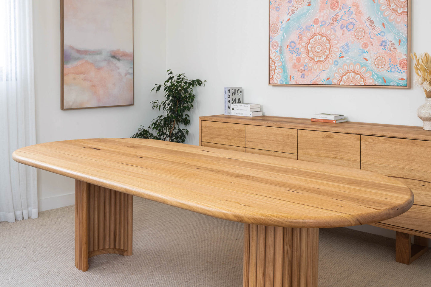 Dune Oval Solid Australian Hardwood Dining Table - Made in Australia