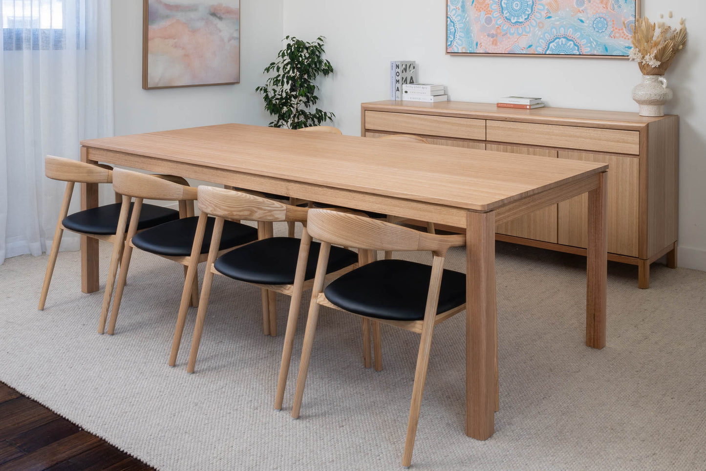 Yakka Solid Tasmanian Oak Hardwood Dining Table - Made in Australia