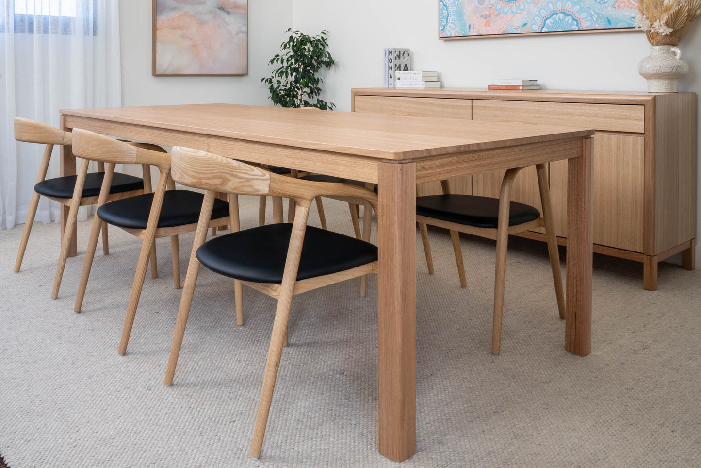 Yakka Solid Tasmanian Oak Hardwood Dining Table - Made in Australia