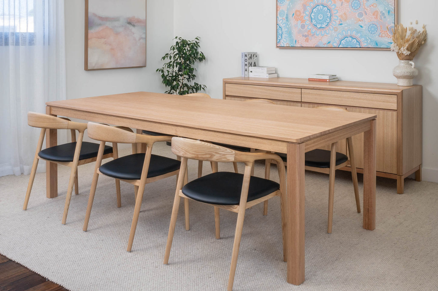 Yakka Solid Tasmanian Oak Hardwood Dining Table - Made in Australia