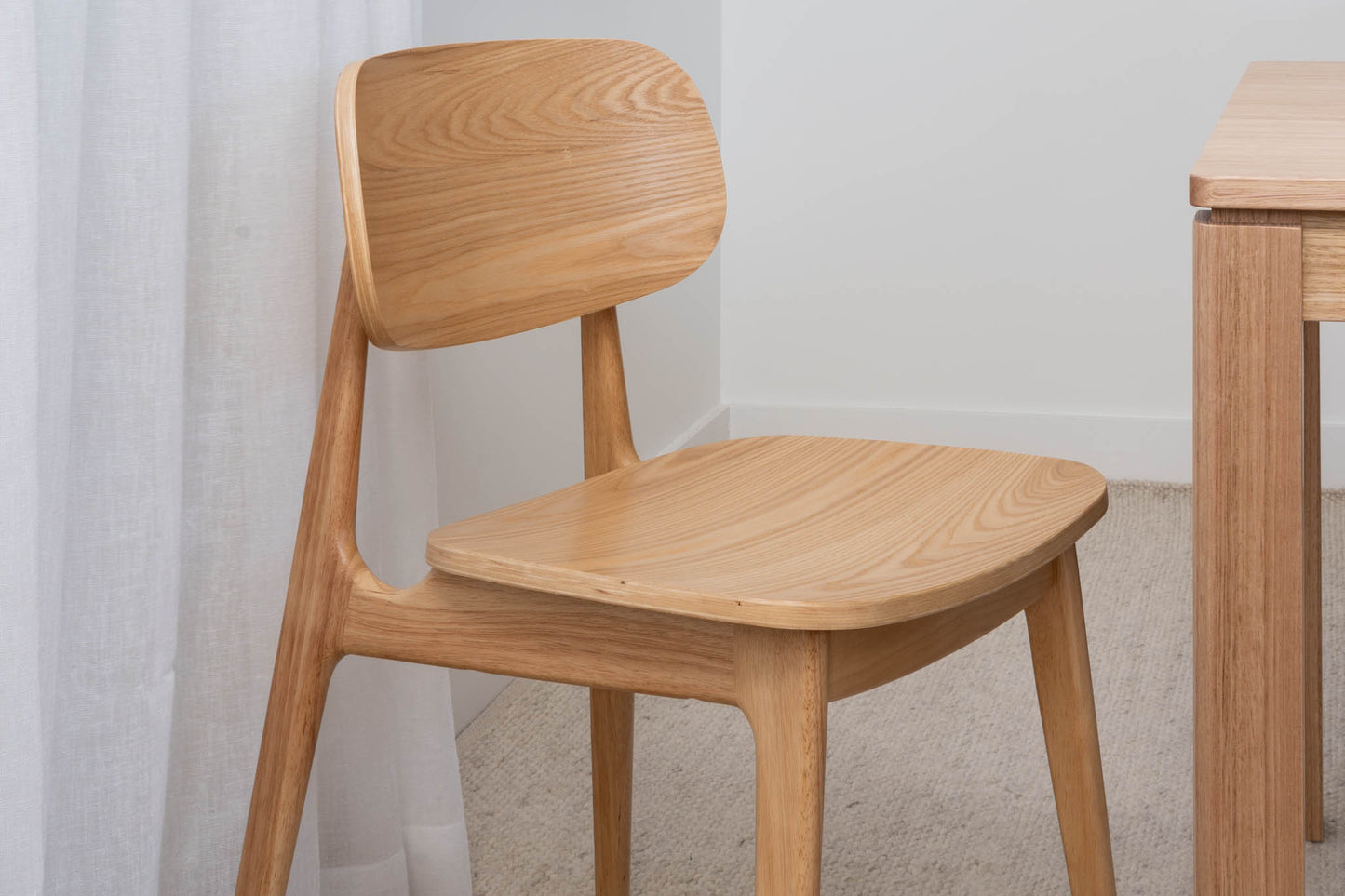 Bergen Dining Chair (Natural with Solid Seat)