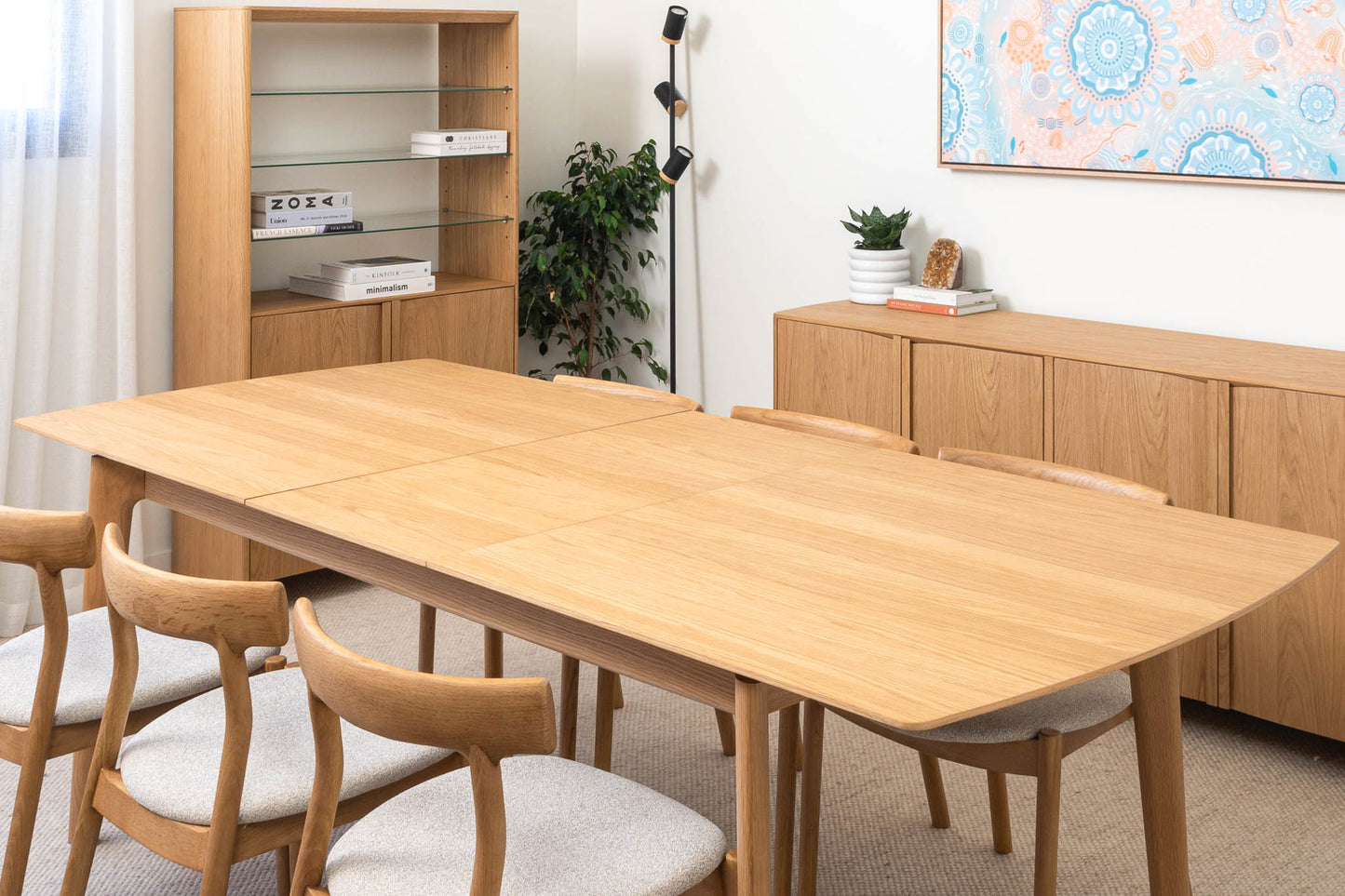 Eden American Oak Extension Table 1.9m-2.45m