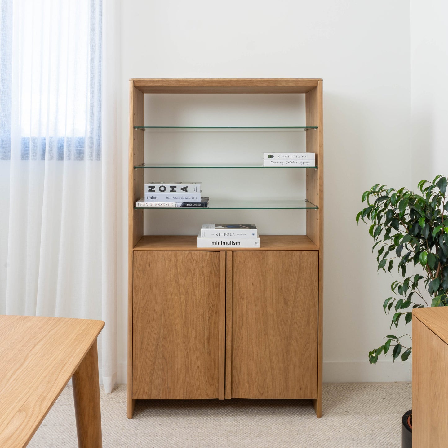 Eden American Oak Display Cabinet