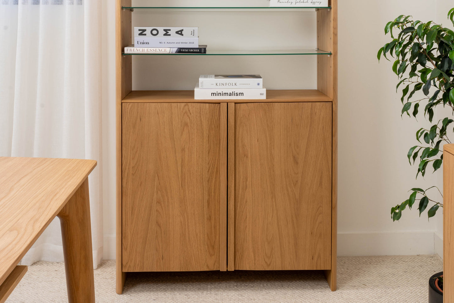 Eden American Oak Display Cabinet