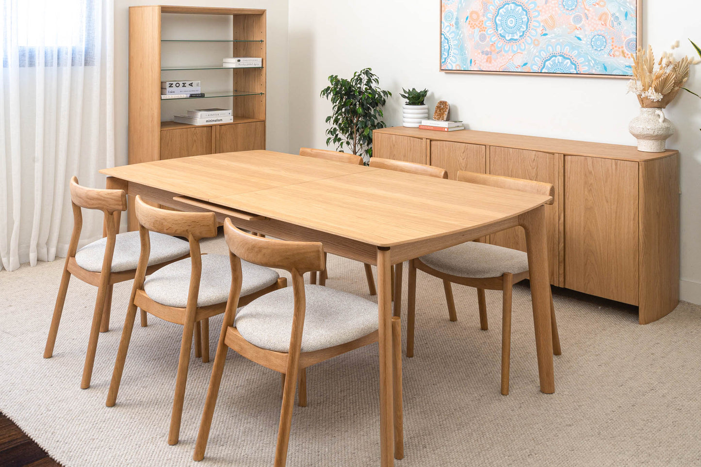 Eden American Oak Extension Table 1.9m-2.45m