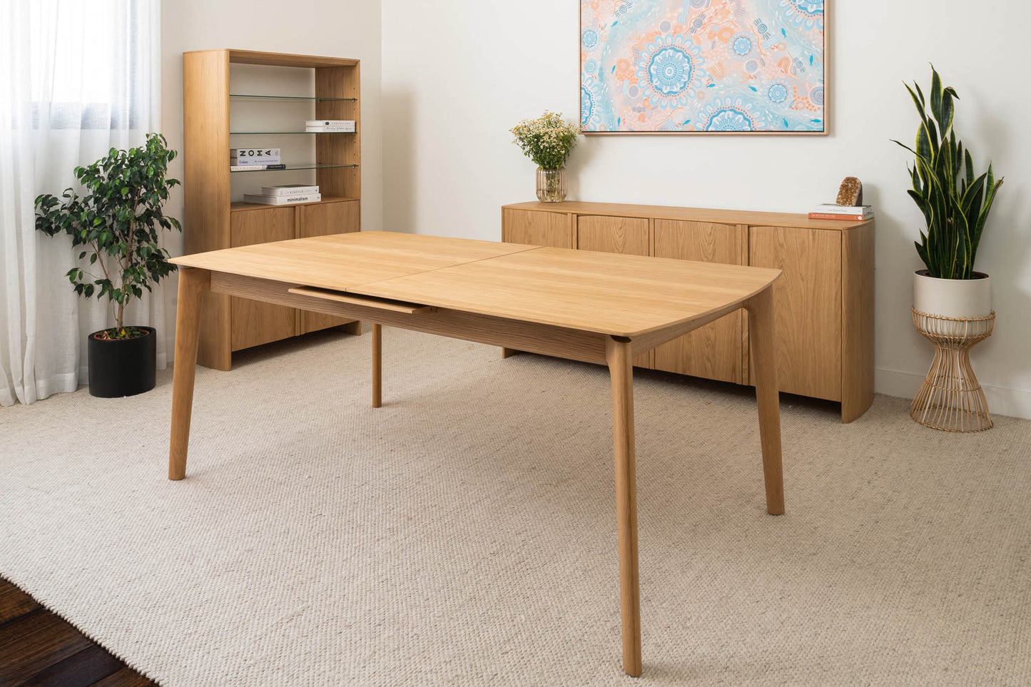 Eden American Oak Extension Table 1.9m-2.45m