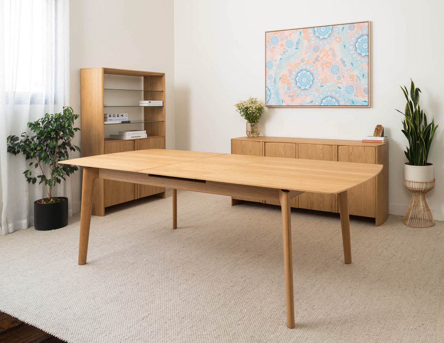 Eden American Oak Extension Table 1.9m-2.45m