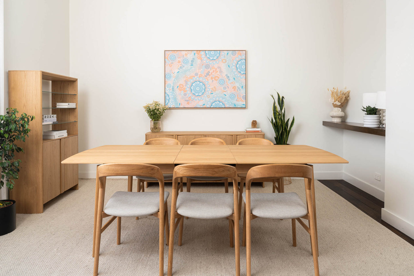 Eden American Oak Extension Table 1.9m-2.45m