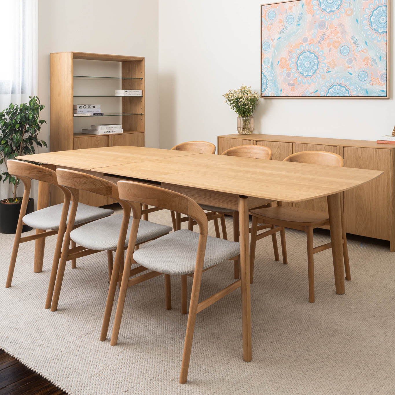 Eden American Oak Extension Table 1.9m-2.45m