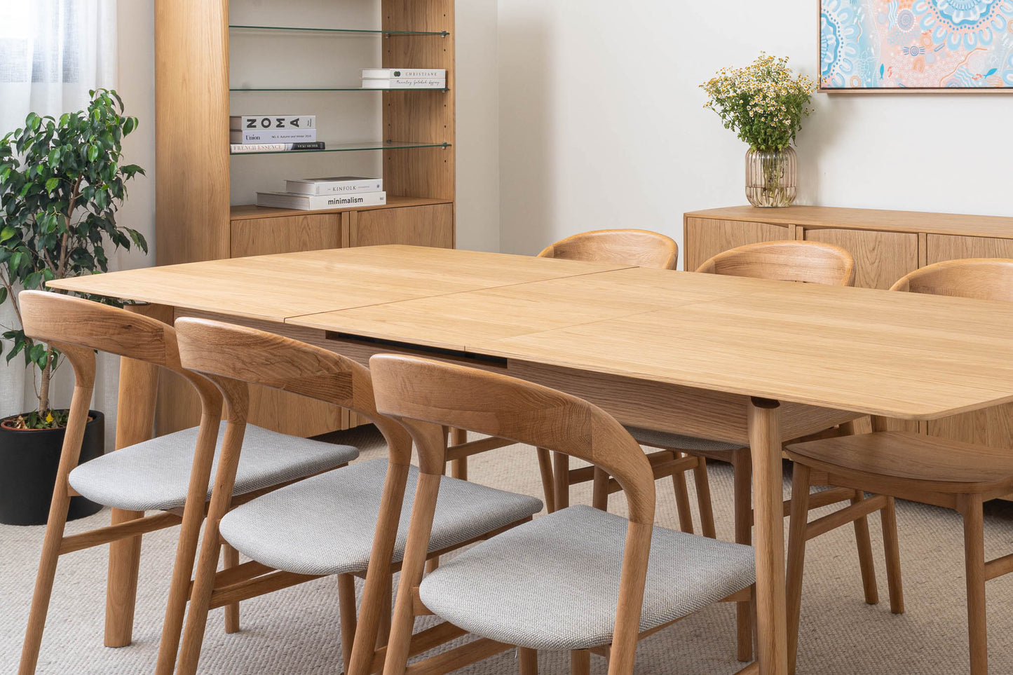 Eden American Oak Extension Table 1.9m-2.45m