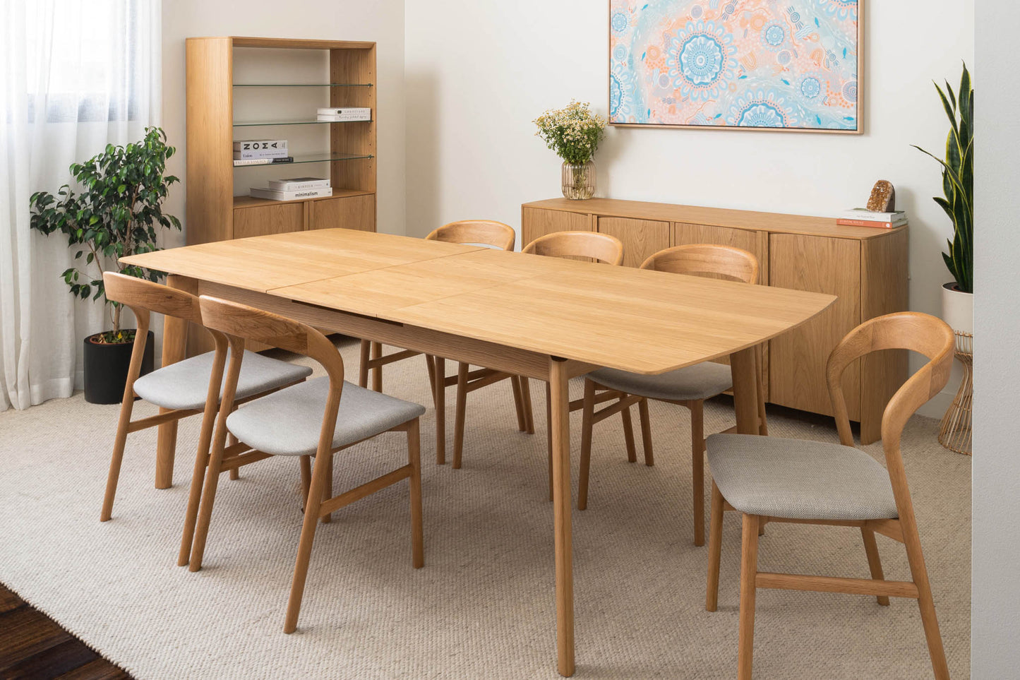 Eden American Oak Extension Table 1.9m-2.45m