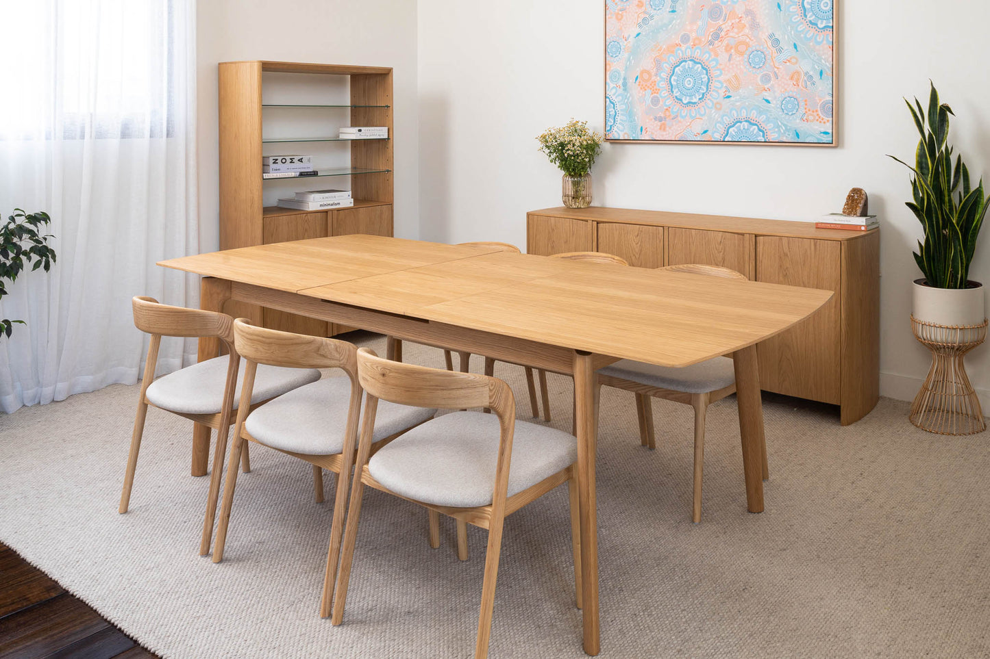 Eden American Oak Extension Table 1.9m-2.45m