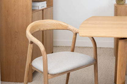Chelsea Solid American Ash Oak Hardwood Dining Arm Chair