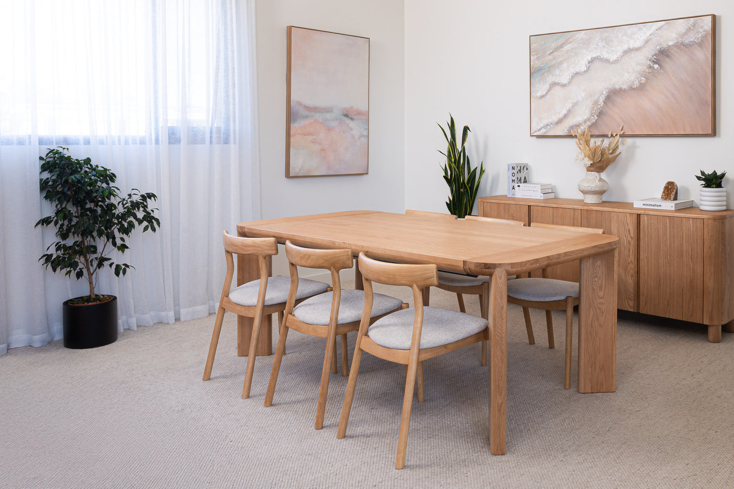 Juniper American Oak Extension Dining Table