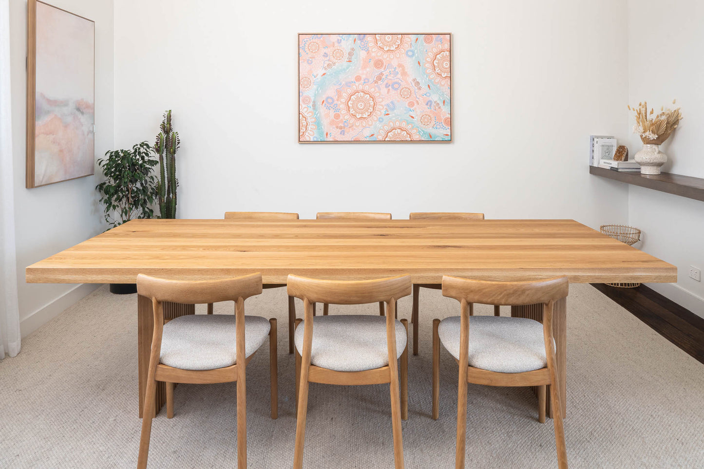 Hermes Solid American Oak Hardwood Dining Table - Made in Australia