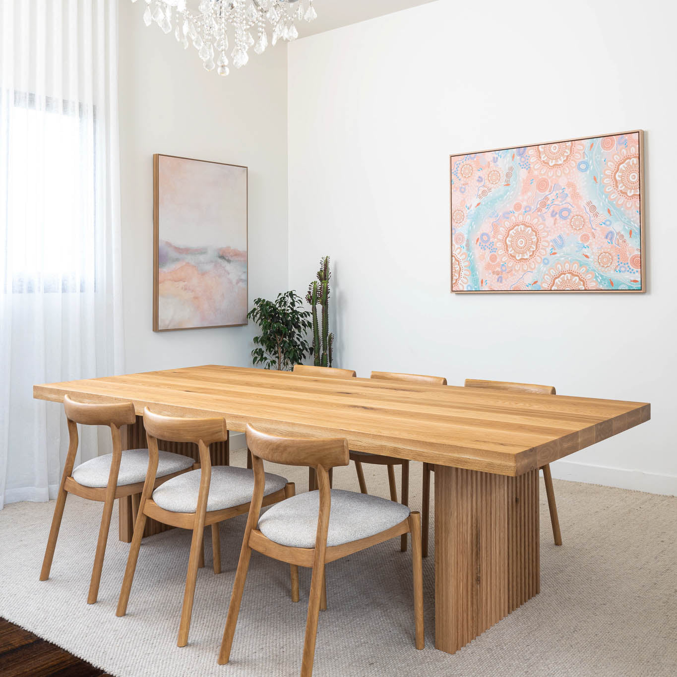 Hermes Solid American Oak Hardwood Dining Table - Made in Australia