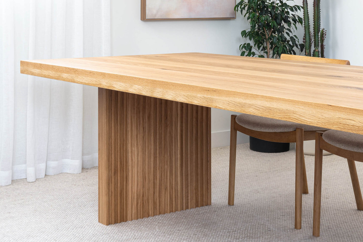 Hermes Solid American Oak Hardwood Dining Table - Made in Australia