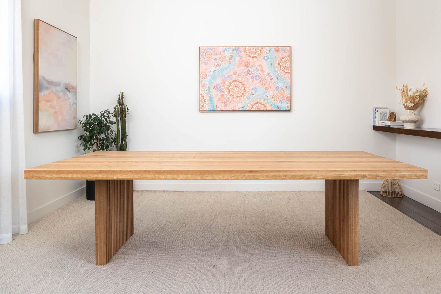 Hermes Solid American Oak Hardwood Dining Table - Made in Australia