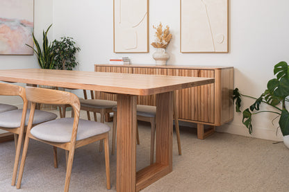 Ex Demo 2.4m Hamilton 40mm Straight Edge Dining Table - Made in Australia