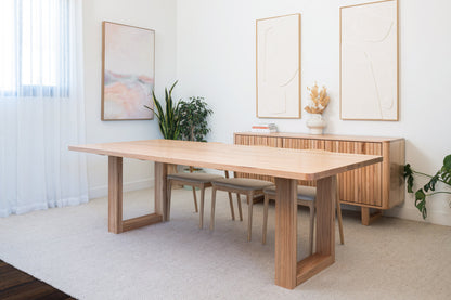 Ex Demo 2.4m Hamilton 40mm Straight Edge Dining Table - Made in Australia