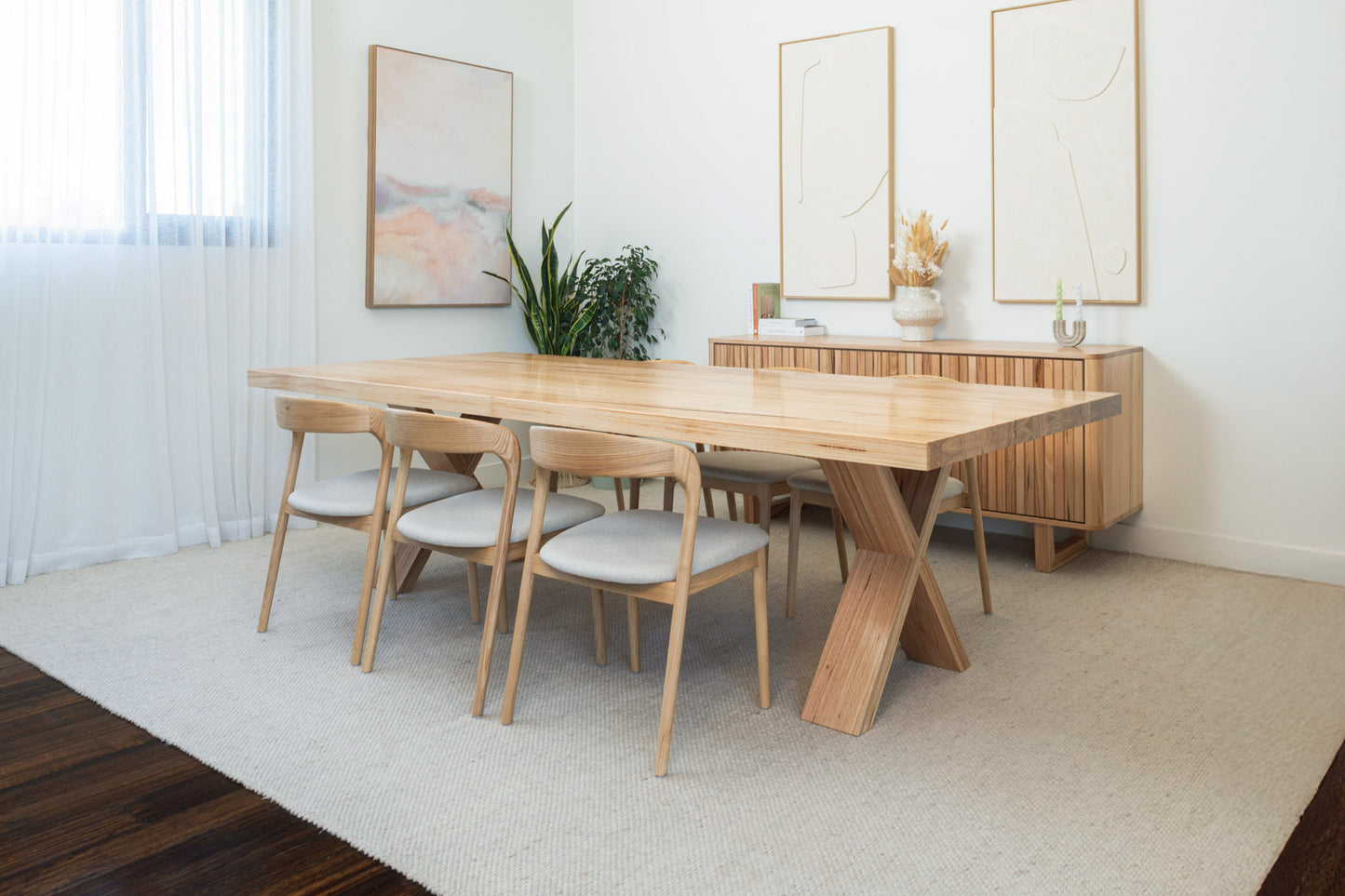 Axl Vic Ash Feature Dining Table - Made in Australia