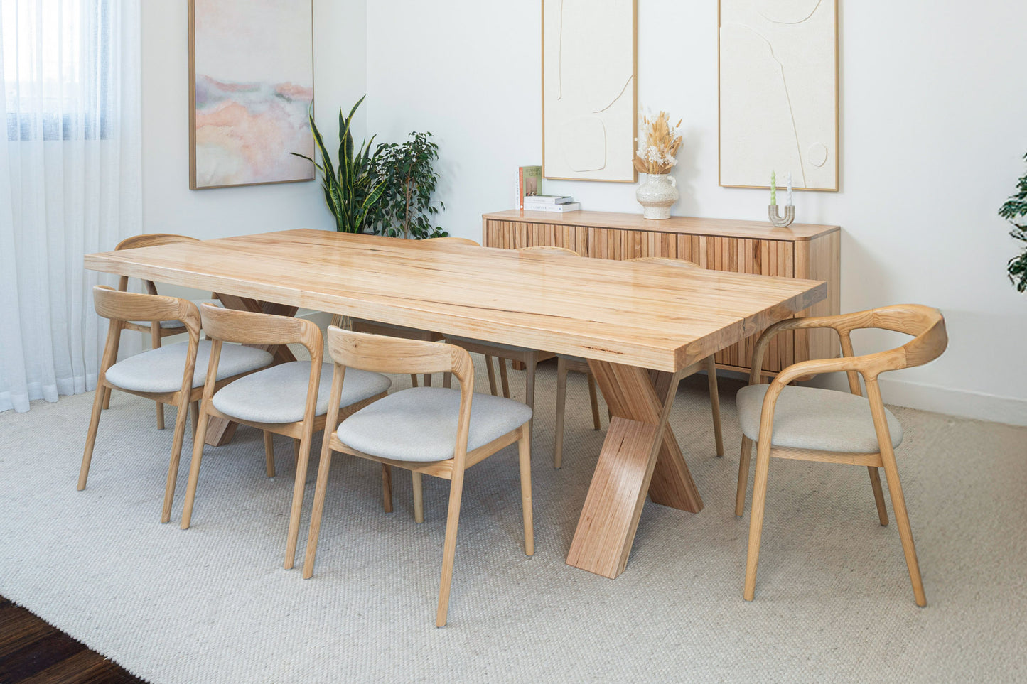 Axl Vic Ash Feature Dining Table - Made in Australia