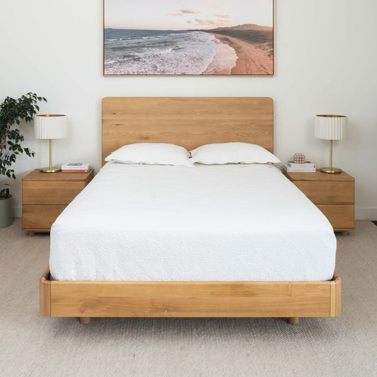 Solara Solid American Oak Bed Frame