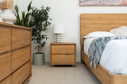 Solara Haven Solid American Oak Bedside Table