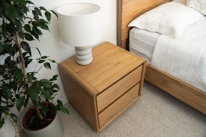 Solara Haven Solid American Oak Bedside Table