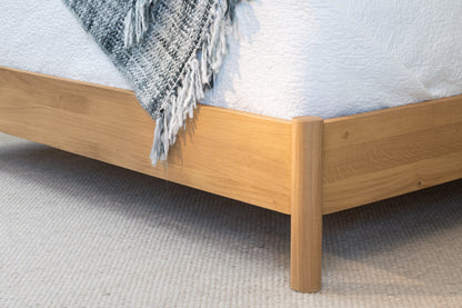 Ex Demo Queen Solara Haven Solid American Oak Bed Frame