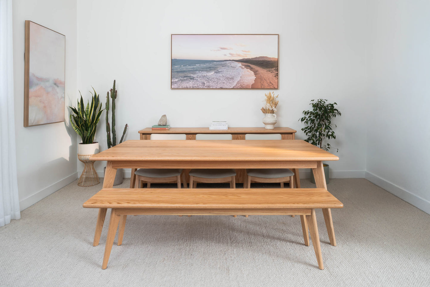 Layla Oak Bench Seat - Made in Australia
