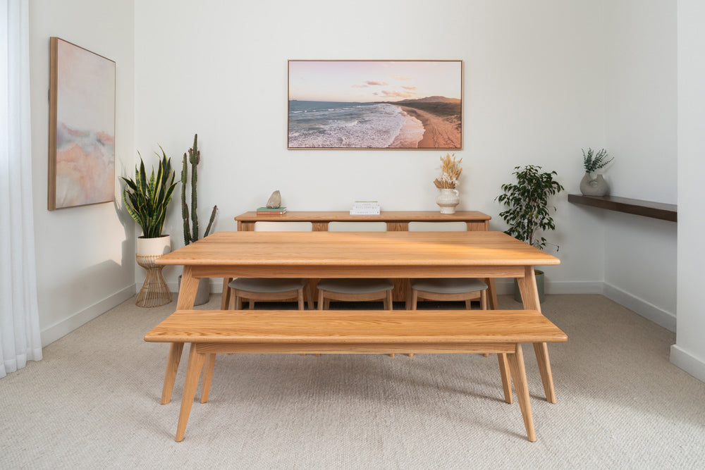 Layla Oak Hardwood Dining Table - Made in Australia