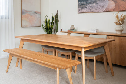 Layla Oak Hardwood Dining Table - Made in Australia