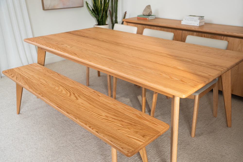Layla Oak Hardwood Dining Table - Made in Australia