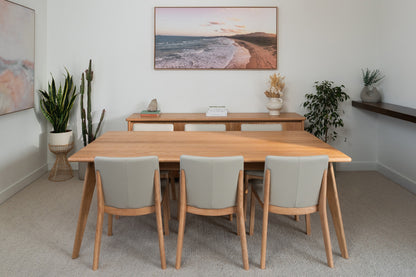 Layla Oak Hardwood Dining Table - Made in Australia