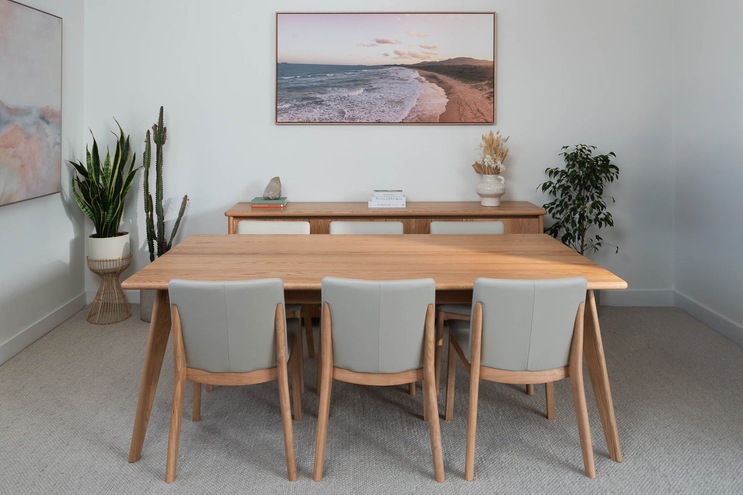 Layla Oak Hardwood Dining Table - Made in Australia