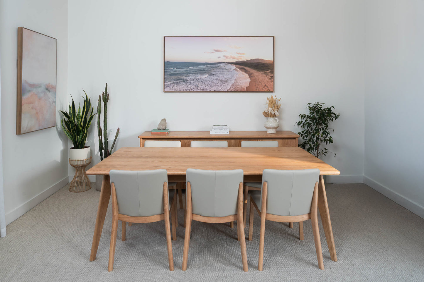 Layla Oak Hardwood Dining Table - Made in Australia