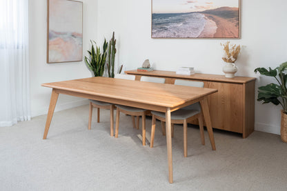Layla Oak Hardwood Dining Table - Made in Australia