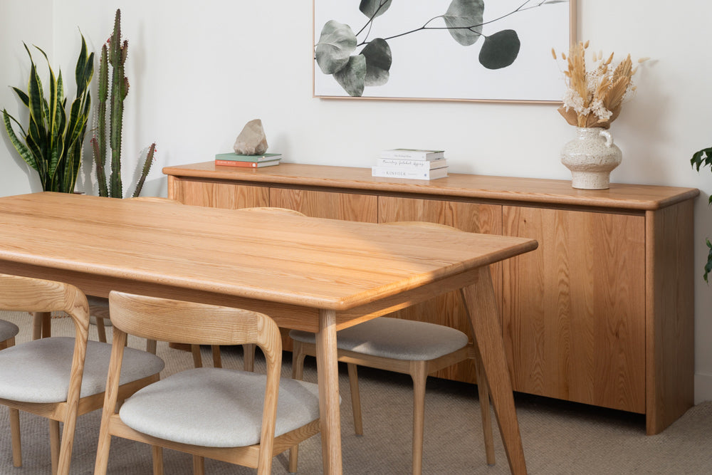 Layla Oak Hardwood Dining Table - Made in Australia