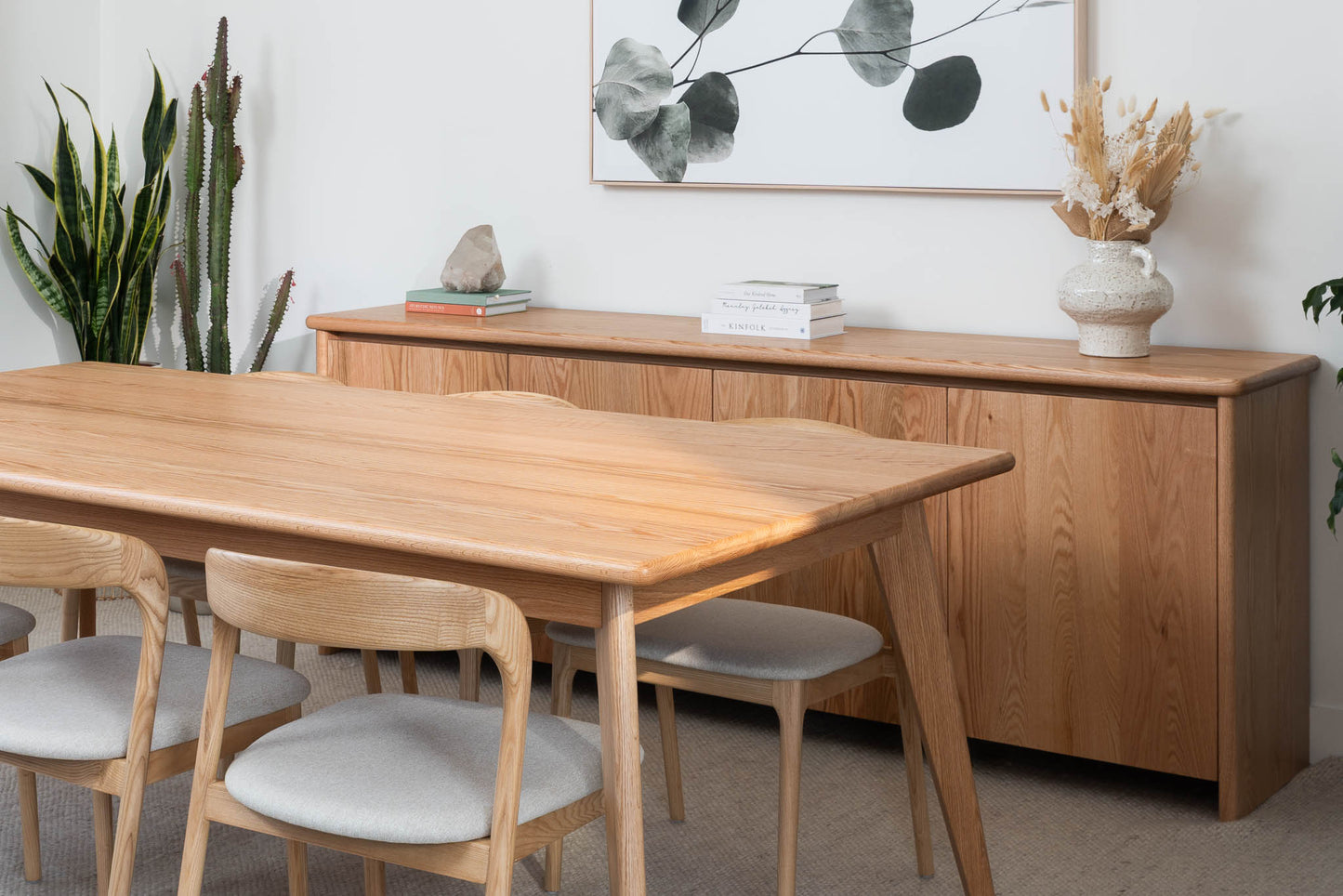 Layla Oak Hardwood Dining Table - Made in Australia