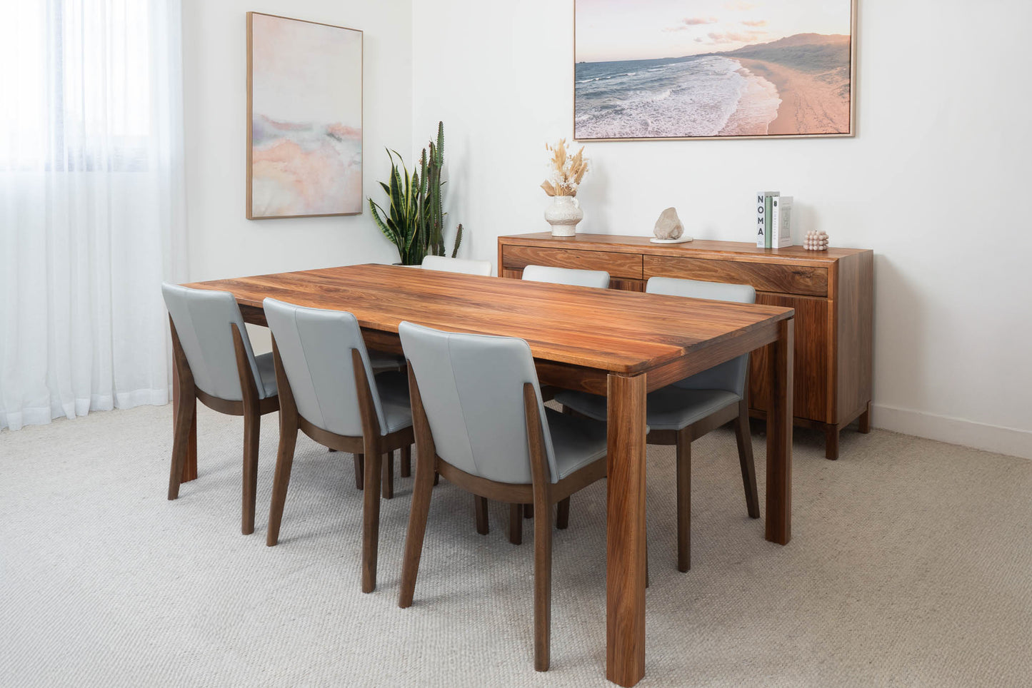 Ex Demo 6 x Taba Leather Dining Chairs