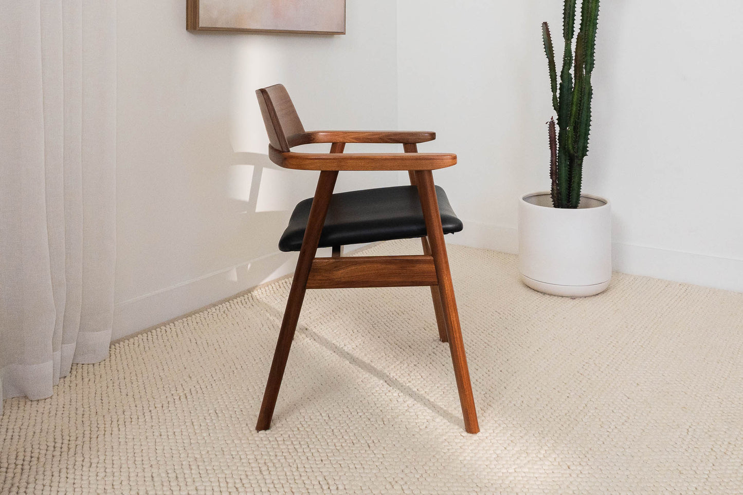 Muri Australian Hardwood Dining Chair - Black PU
