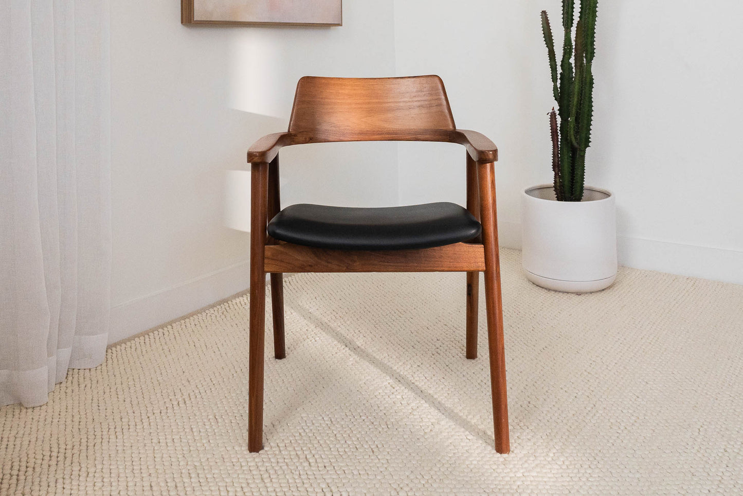 Muri Australian Hardwood Dining Chair - Black PU