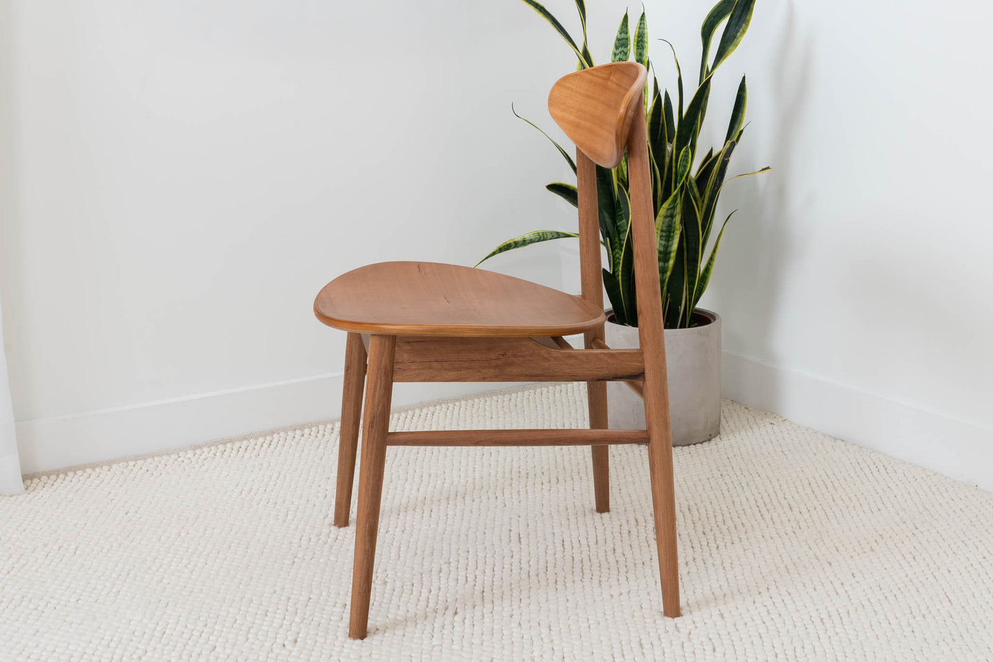 Lotus Solid Blackbutt Dining Chair Solid Seat